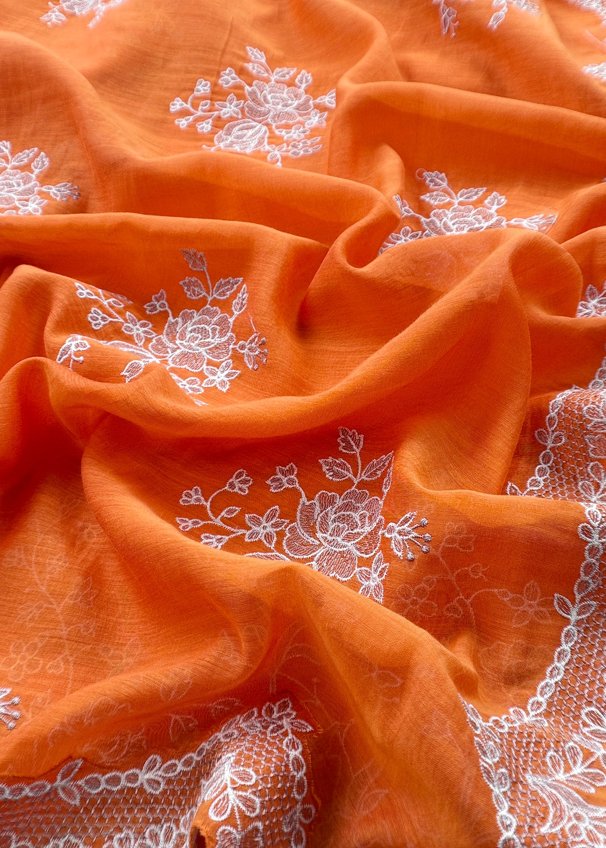 Handloom mulmul unstitched suit fabric

