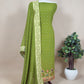 Green Banarasi Georgette Suit With patola Weaving