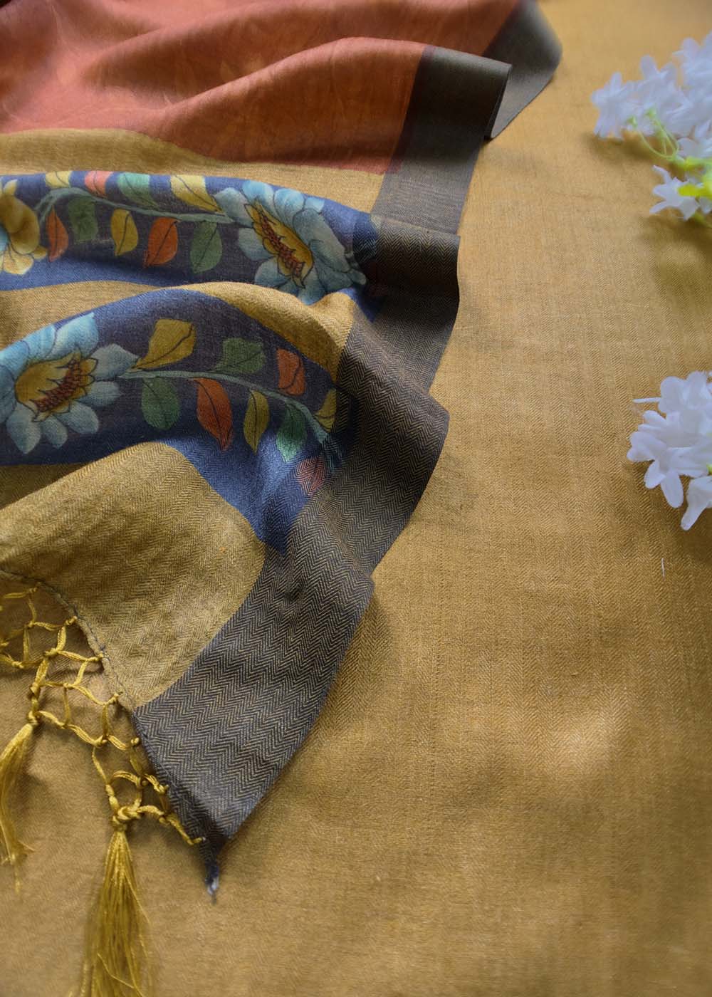 Pure Pashmina Suit With Kalamkari Dupatta