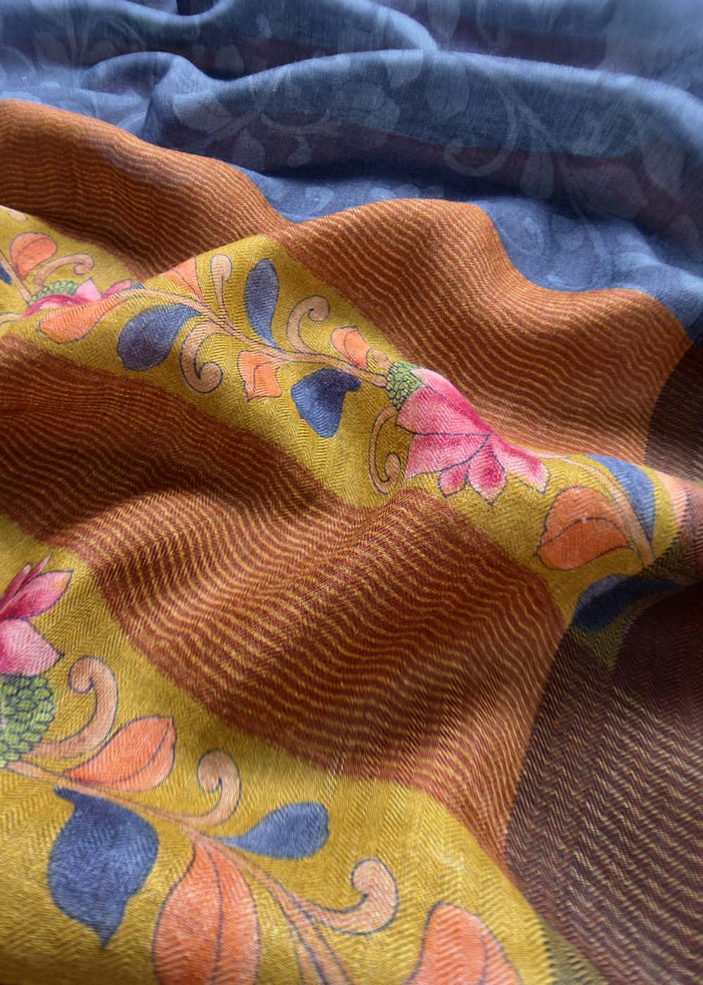 Pure Pashmina Suit With Kalamkari Dupatta