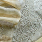Beige yellow Handloom Brocade Tissue Silk Suit With Dabka, Dori, Zardosi Handwork