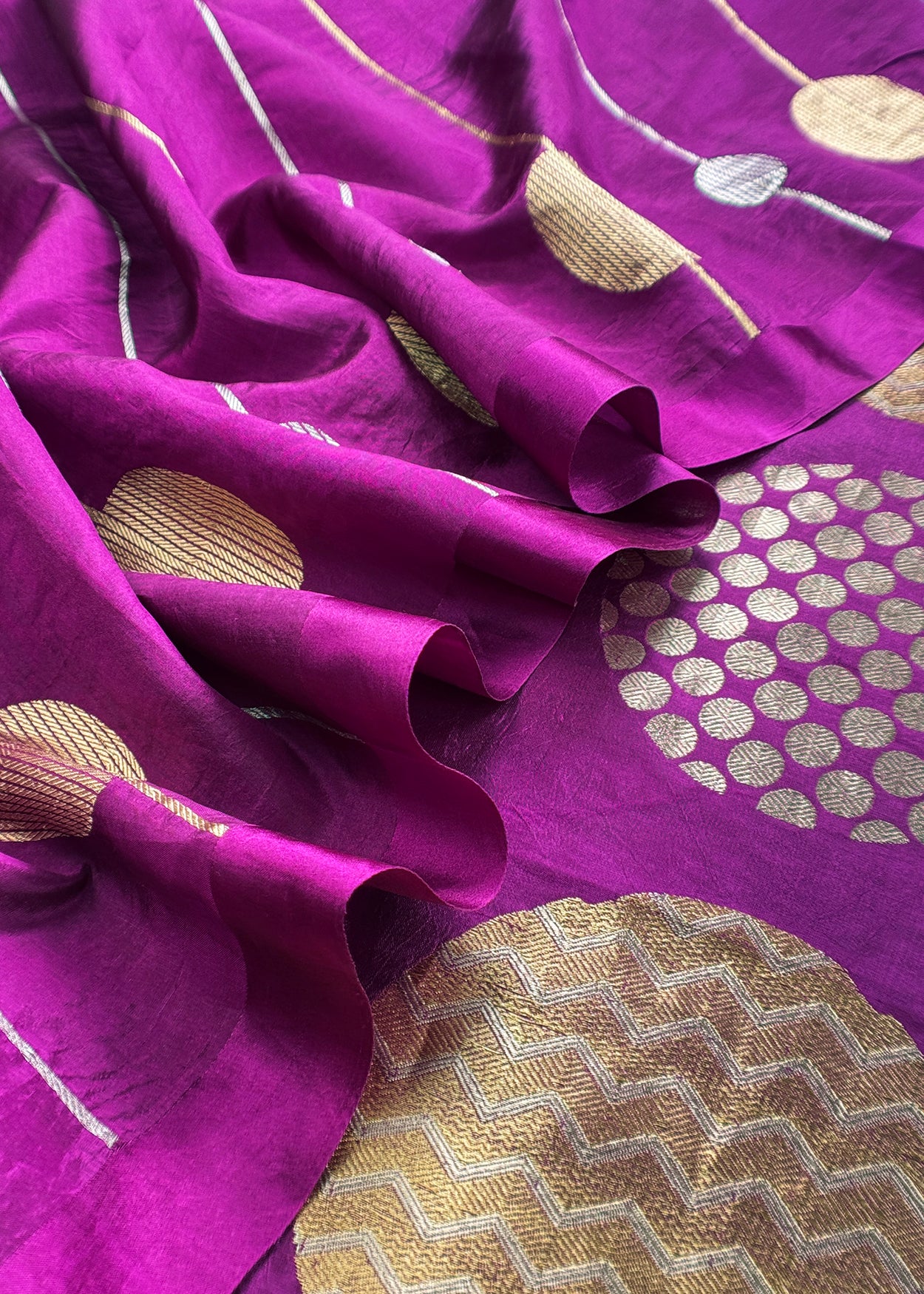 Timeless Purple Handloom Silk Suit With Weaving