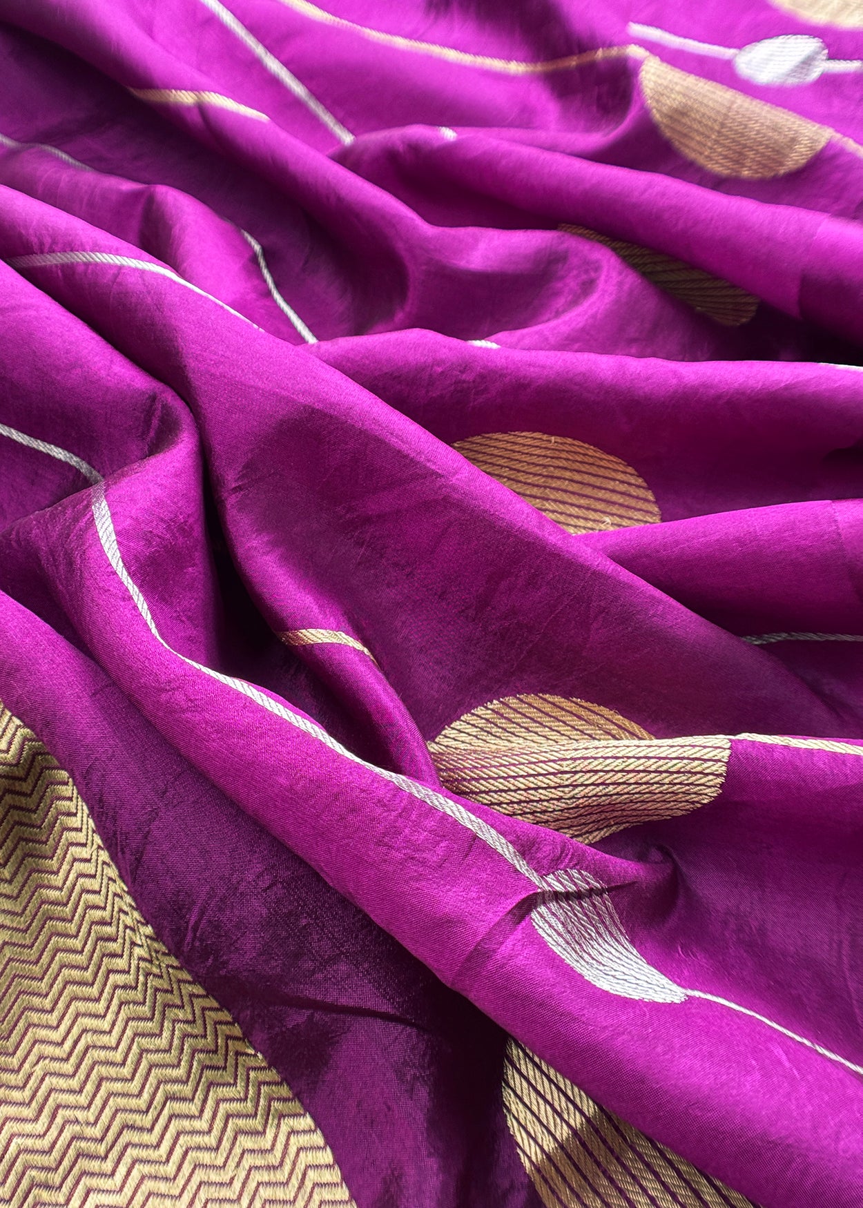 Timeless Purple Handloom Silk Suit With Weaving
