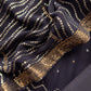 Classy Midnight Blue Sequin Pure Georgette Unstitched Suit