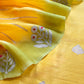 Marigold Yellow Handloom Silk Kurta And Kora Silk Dupatta With Meenakari Weaving