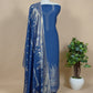 Blue Premium Cotton Silk Suit With Kani Zari Weaving