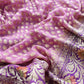 Luxe Lavender Handbrush Paint Handloom Khadi Georgette Unstitched Suit
