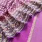 Luxe Lavender Handbrush Paint Handloom Khadi Georgette Unstitched Suit