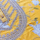 Mango Yellow Pure Silk Suit with Floral Embroidery and Handwork
