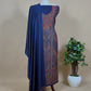 Blue Handloom Pashmina Suit With Kani Zari Weaving