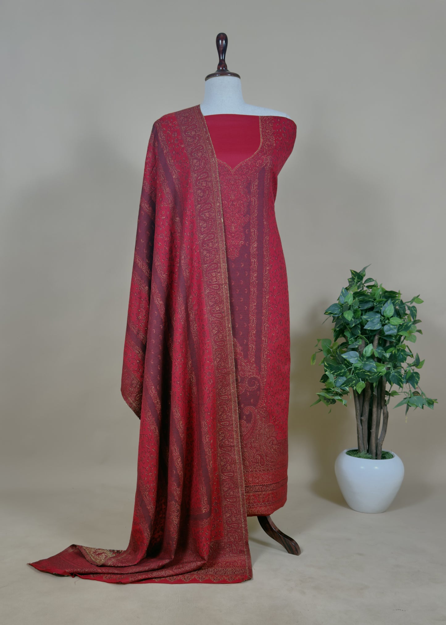 pure pashmina with kani suit

