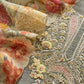 Olive Green Pure Crushed Tissue Kurta And Brush-Print Dupatta With Handwork