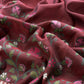 Maroon Chanderi linen Suit With Jamdani Weaving