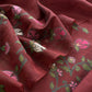 Maroon Chanderi linen Suit With Jamdani Weaving