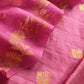 Pink Handloom Raw Silk Kurta And Kora Silk Dupatta With Gold Kadwa Weaving