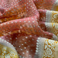 Goldan And Brown Handloom Tissue Silk Suit With Kadwa weaving