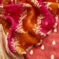Luxe Chocolate Red Handloom Crushed Tissue Silk kurta and Rangkat Kora Silk Dupatta