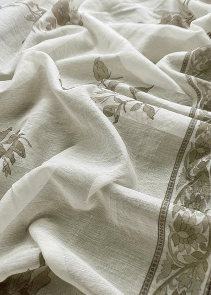 mul cotton unstitched suit with dupatta

