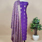 Purple Banarasi Suit With Kalamkari Dupatta