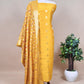 Yellow Banarasi Suit With Kalamkari Dupatta