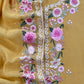 Yellow Pure mulmul Unstitched Suit Fabric With Floral Resham Embroidery