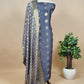 Grey Banarasi Suit With Kalamkari Dupatta