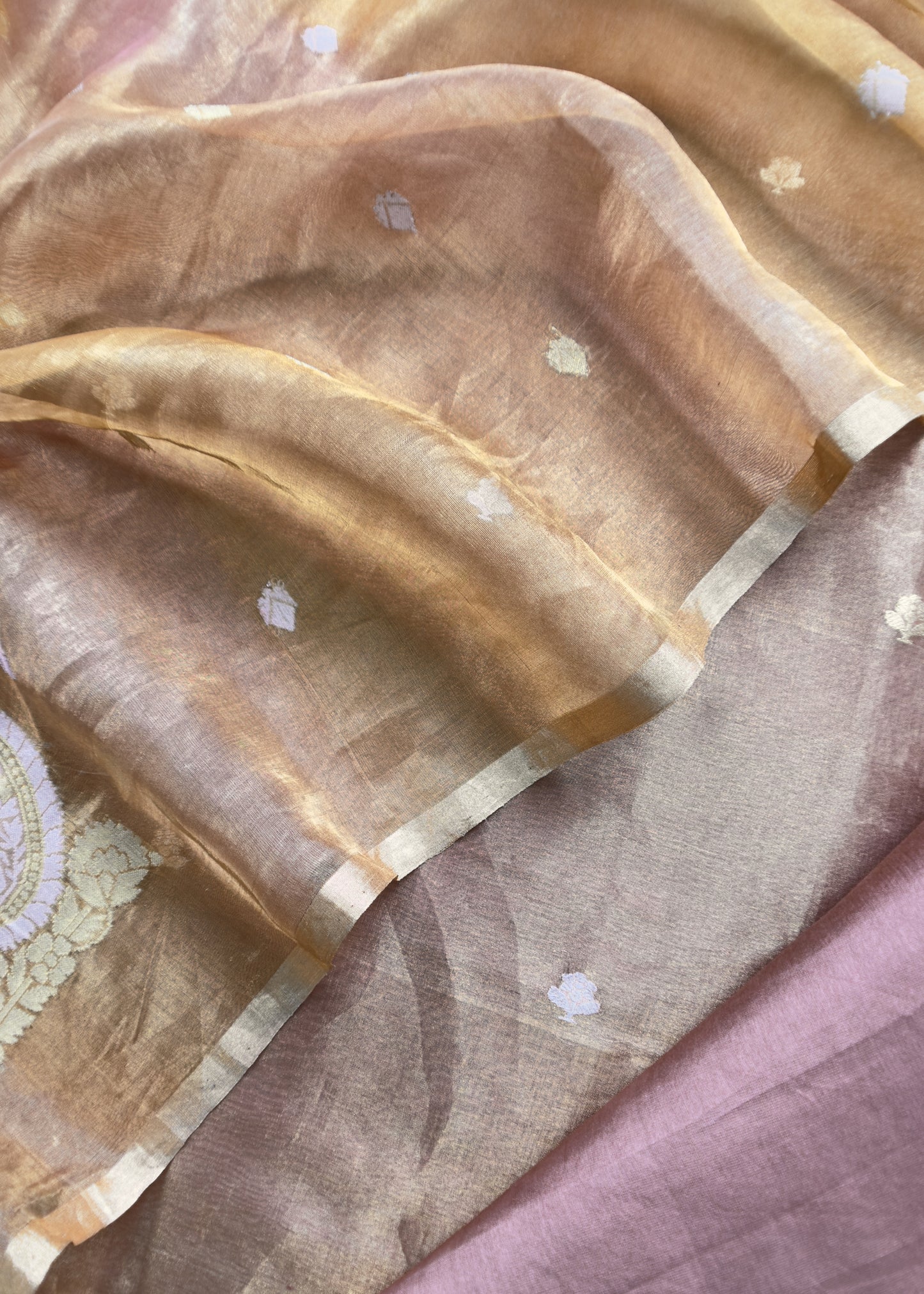 Maharani tissue silk suit with kadwa weaves

