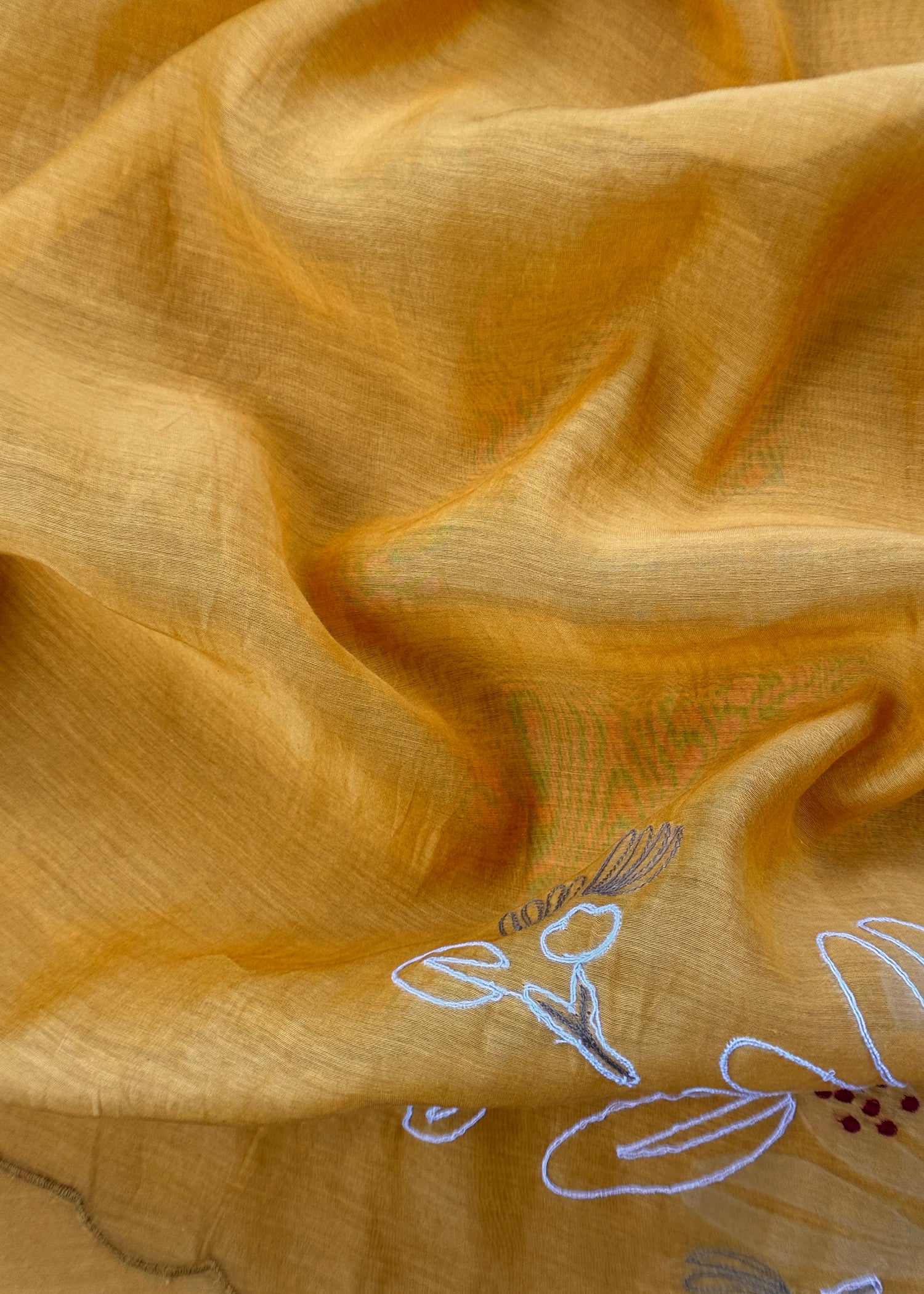 mulmul unstitched suit with dupatta

