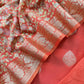 Orange Banarasi Suit With Kalamkari Dupatta