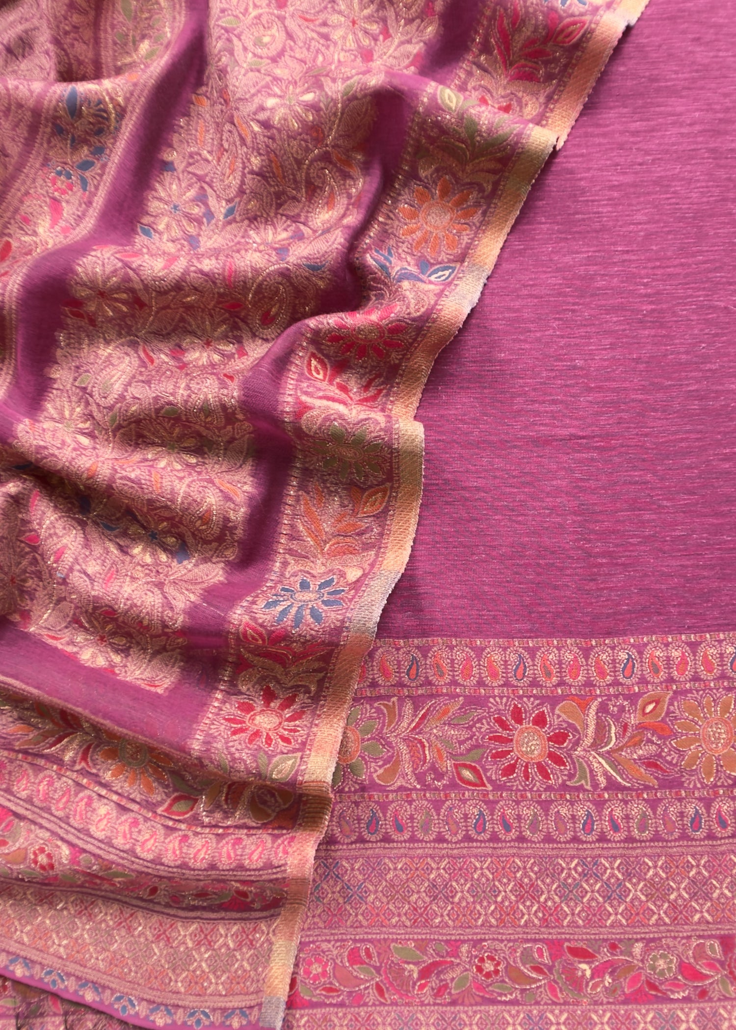 kani silk unstitched suit with dupatta

