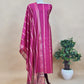 Pink Banarasi Chanderi Silk Suit With Zari Work