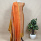 Indian Gajari Pure Maheshwari Silk Suit With Kantha Handwork