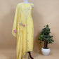 Yellow Summer Special Mul Chanderi Suit With Pitta and Appliqué Work