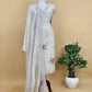 Pastel Unstitched Dupatta-Suit In Handloom Tissue-Silk With Pearl And Sequins