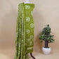 Heer Green Pure Gajji Silk Gharchola Bandhani Suit With Gold Lakdi Patta Weaving