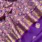 Purple Banarasi Suit With Kalamkari Dupatta