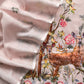 linen unstitched suit with kantha hand embroidery