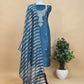 Blue Pure Silk Kurta and Tissue Silk panel dupatta with Handwork