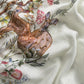 Off White Linen Deer Suit Fabric With Kantha Hand Embroidery