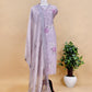 Fresh Green Pastel Unstitched Dupatta-suit in Handloom Tissue-Silk  with Pearl and sequins