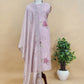 Fresh Green Pastel Unstitched Dupatta-suit in Handloom Tissue-Silk  with Pearl and sequins