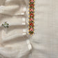 Fawn Linen Deer Suit Fabric With Kantha Hand Embroidery