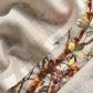 Fawn Linen Deer Suit Fabric With Kantha Hand Embroidery