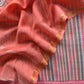 Indian Gajari Pure Maheshwari Silk Suit With Kantha Handwork