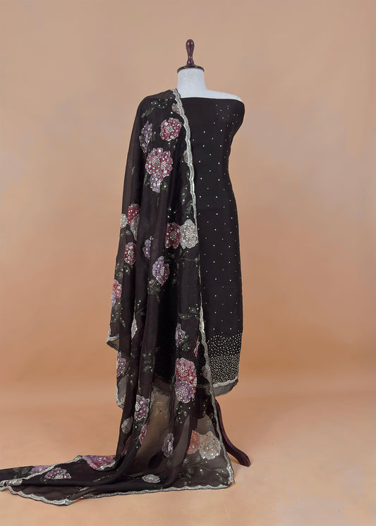 Kora silk suit for bridal trousseau

