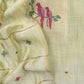 Green Jamdani Woven Unstitched Suit With Paithani Work