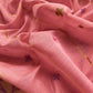 Pink Jamdani Woven Unstitched Suit With Paithani Work