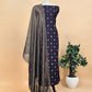Black Chaandbaali Pure Satin Silk Kurta and Tissue Silk Dupatta with Handwork