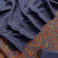 Blue Handloom Pashmina Suit With Kani Zari Weaving