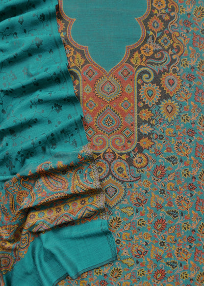 Handloom Pashmina Suit With Kani Zari Weaving